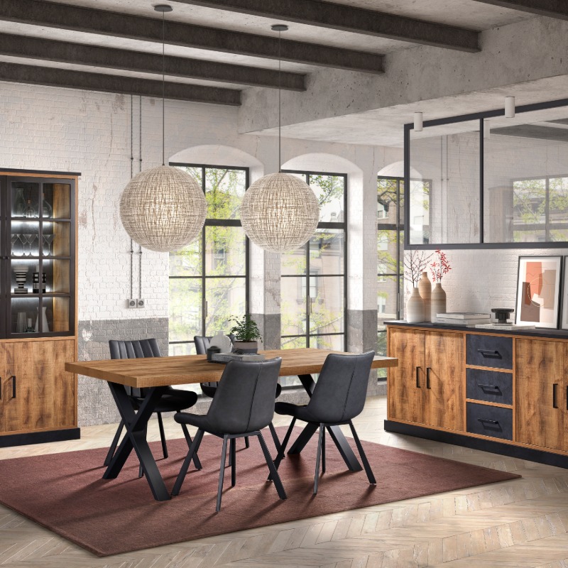 Magasin meubles charleroi sejour salle à manger table dressoir vitrine